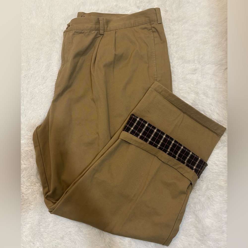 LL Bean Natural Fit Insulated Khaki Pants Men’s Size 46x30